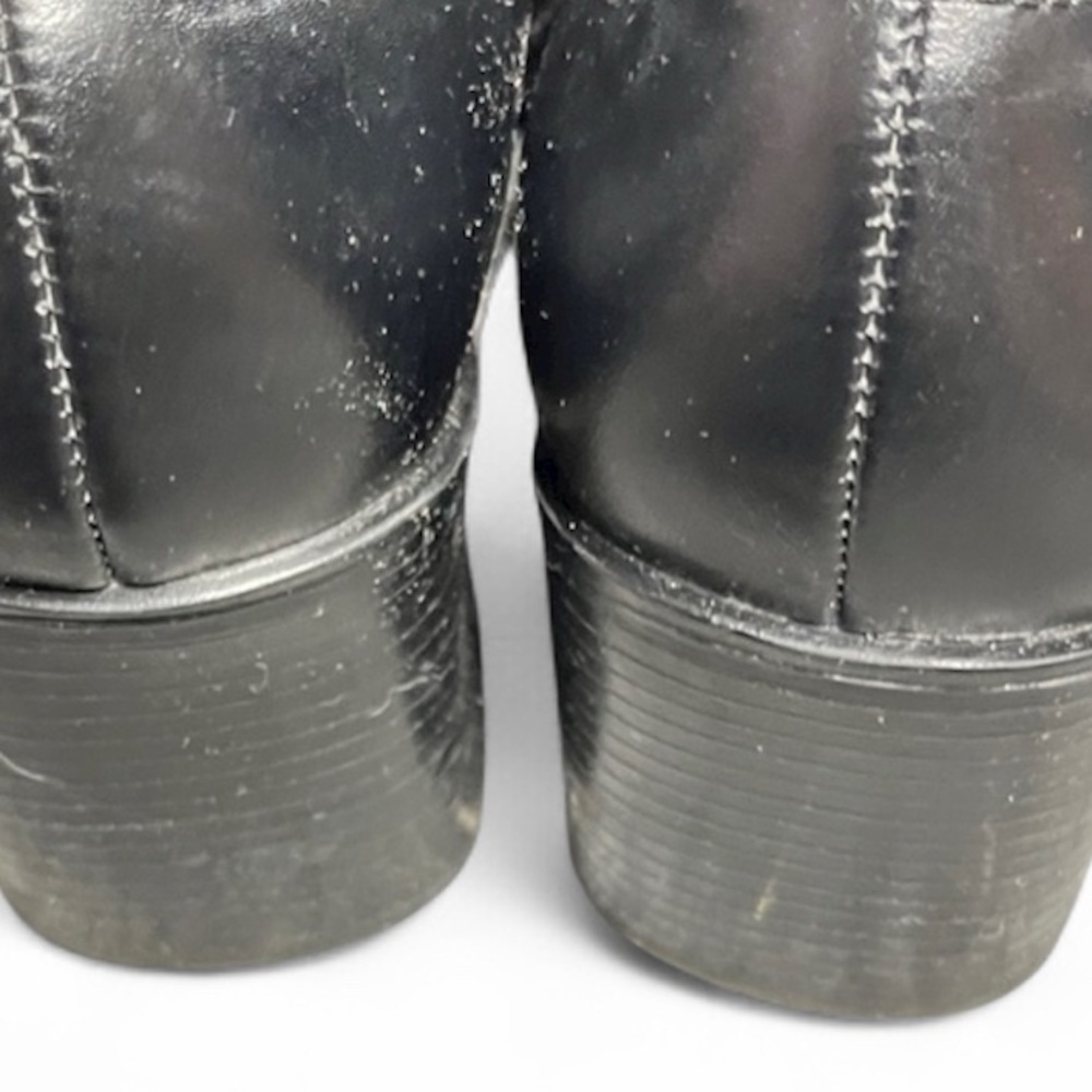 White Mountain Black Block Heel Shoes Size 7 View 5